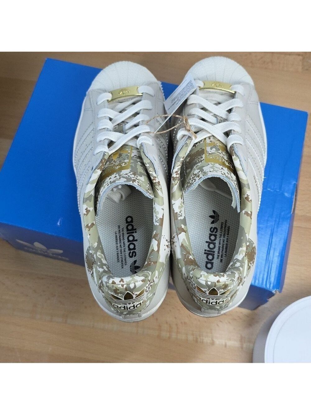 Adidas Superstar Sneakers - White and Gold Camo 5 US Male - Picture 10 of 10